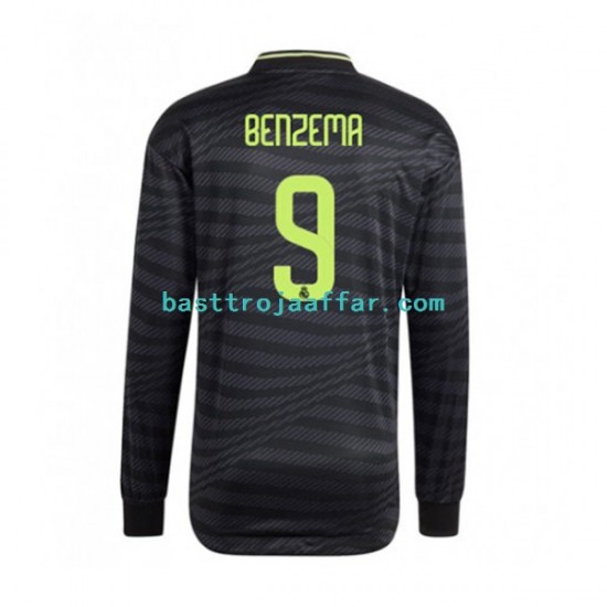Real Madrid Karim Benzema 9 Män Tredje Fotbollströja 2022-2023 Långärmad