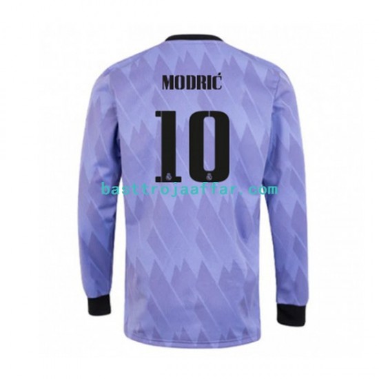 Real Madrid Modrić 10 Män Borta Fotbollströja 2022-2023 Långärmad