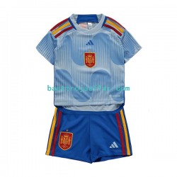 Spanien Barn Borta Fotbollströja VM 2022 Kortärmad
