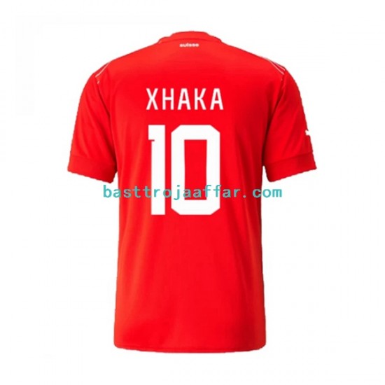Schweiz Xhaka 10 Män Hemma Fotbollströja VM 2022 Kortärmad
