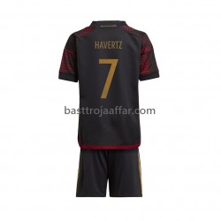 Tyskland Havertz 7 Barn Borta Fotbollströja VM 2022 Kortärmad Tyskland Havertz 7 Barn Borta Fotbollströja VM 2022 Kortärmad