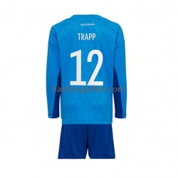 Tyskland TRAPP 12 Målvakt Barn Hemma Fotbollströja VM 2022 Långärmad Tyskland TRAPP 12 Målvakt Barn Hemma Fotbollströja VM 2022 Långärmad