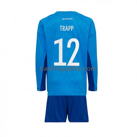 Tyskland TRAPP 12 Målvakt Barn Hemma Fotbollströja VM 2022 Långärmad