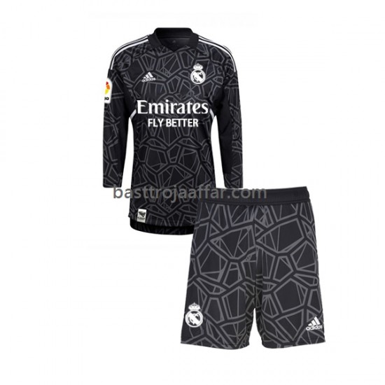 Real Madrid Målvakt Barn Borta Fotbollströja 2022-2023 Långärmad
