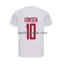 Danmark Christian Eriksen 10 Män Borta Fotbollströja VM 2022 Kortärmad Danmark Christian Eriksen 10 Män Borta Fotbollströja VM 2022 Kortärmad