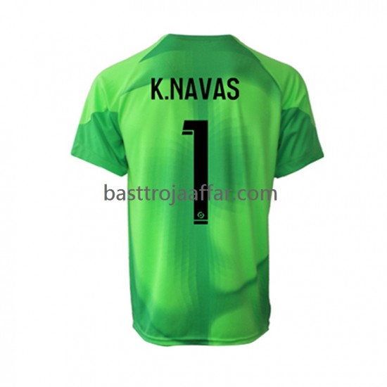 Paris Saint-Germain Keylor Navas 1 Målvakt Män Hemma Fotbollströja 2022-2023 Kortärmad