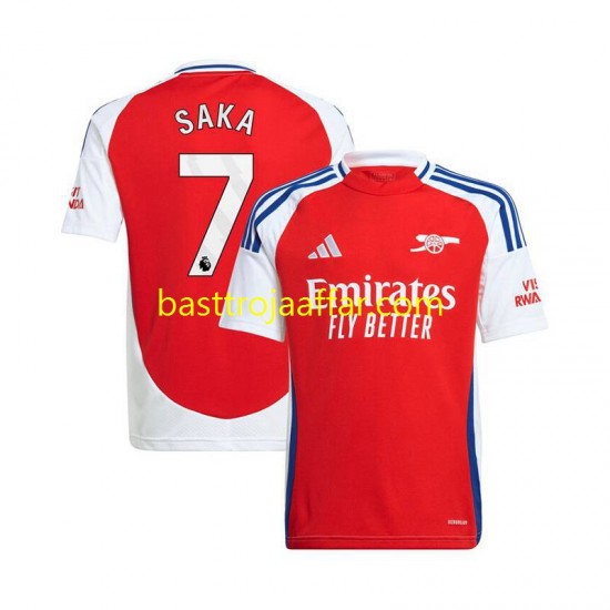 Arsenal Bukayo Saka 7 Män Hemma Fotbollströja 2024-2025 Kortärmad