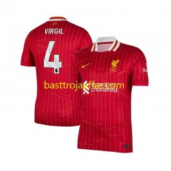 Liverpool Virgil van Dijk 4 Män Hemma Fotbollströja 2024-2025 Kortärmad