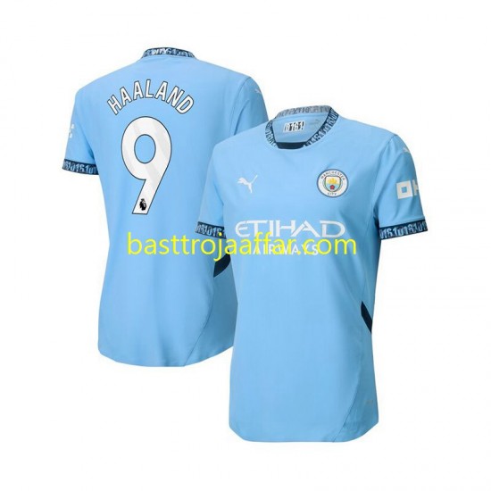 Manchester City Erling Haaland 9 Män Hemma Fotbollströja 2024-2025 Kortärmad