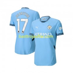 Manchester City Kevin De Bruyne 17 Män Hemma Fotbollströja 2024-2025 Kortärmad Manchester City Kevin De Bruyne 17 Män Hemma Fotbollströja 2024-2025 Kortärmad