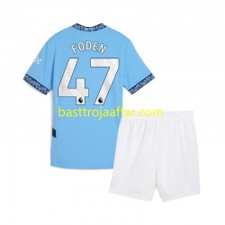 Manchester City Phil Foden 47 Barn Hemma Fotbollströja 2024-2025 Kortärmad Manchester City Phil Foden 47 Barn Hemma Fotbollströja 2024-2025 Kortärmad