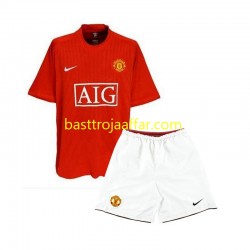 Manchester United 2007 Retro Barn Hemma Fotbollströja Kortärmad